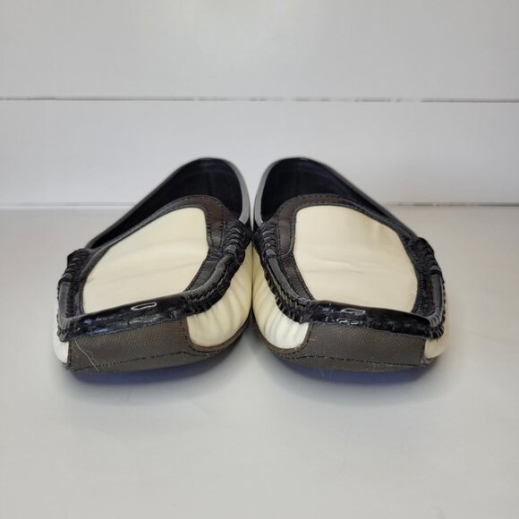 Frette Two-Tone Black and Cream Loafers - Picture 5 of 9